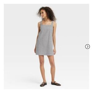 Target A New Day Black Gingham Mini Shift Dress Small